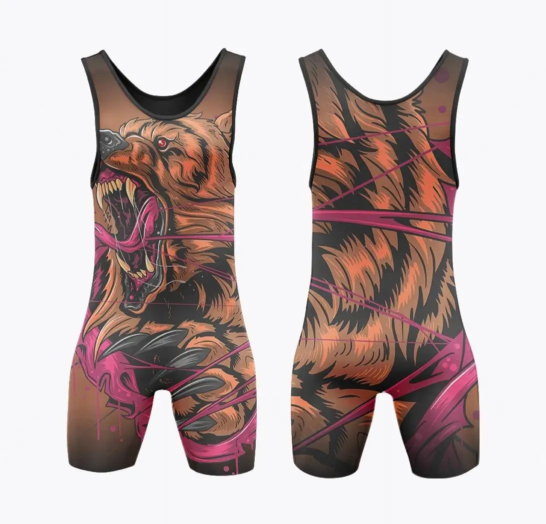 Customized Factory Wholesale High-Quality Professional Wrestling Singlets for Men
