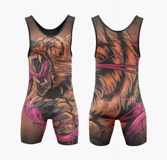 Customized Factory Wholesale High-Quality Professional Wrestling Singlets for Men