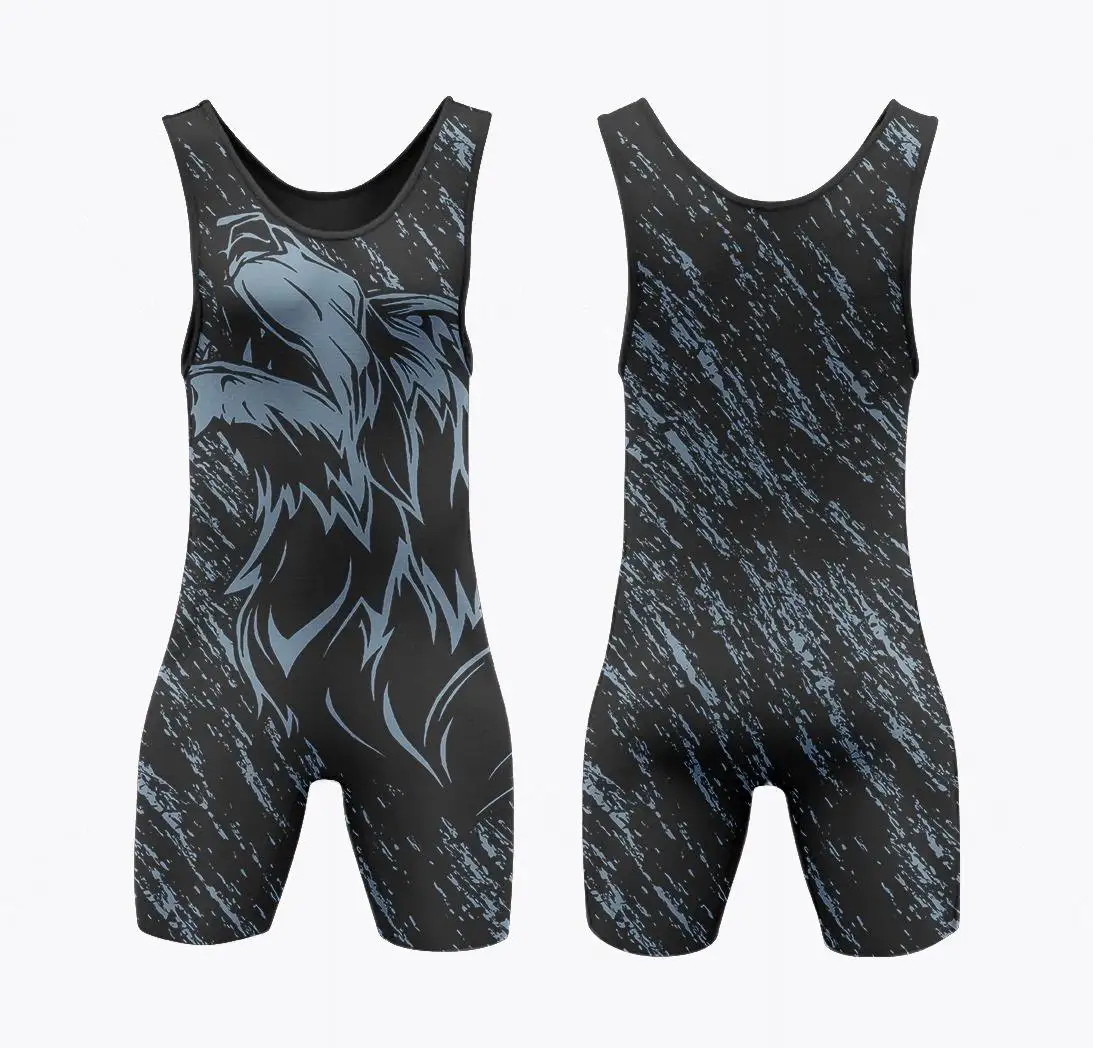 Factory Wholesale Hot Selling Sublimated Men Wrestling Singlets