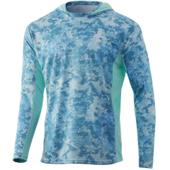 Custom Sublimated UPF 50+ Long-Sleeve Fishing Hoodie with Quick-Dry, Breathable, Lightweight, and Eco-Friendly Features