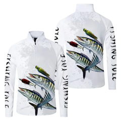 Men's UPF 50+ Lightweight Quick-Dry Rash Guard Fishing Shirts with Sun Protection