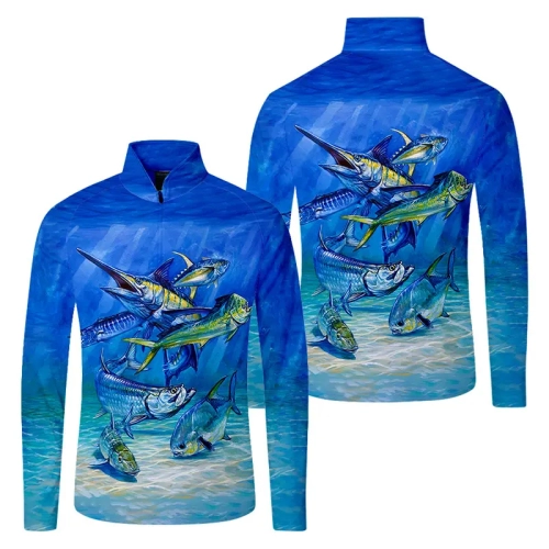 Custom UPF 50 fishing hoodie shirt
