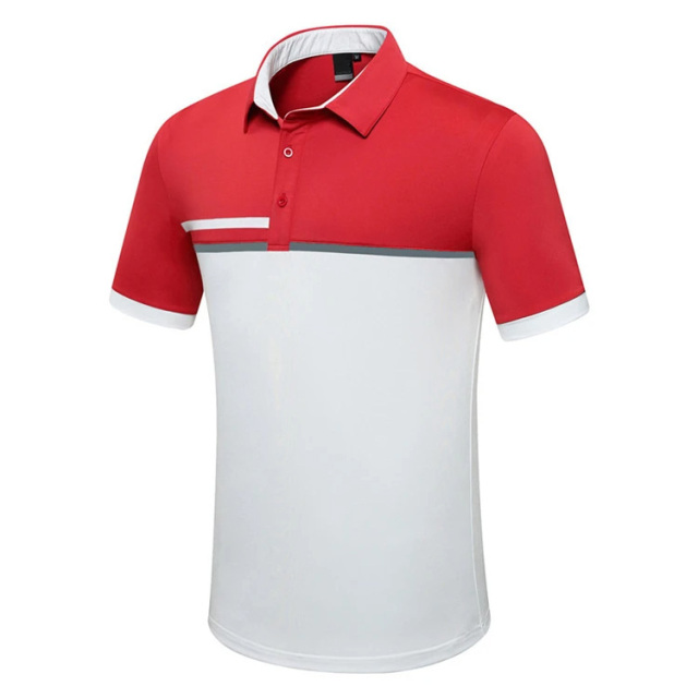 Men's Dry Fit Golf Polo Shirt - Short Sleeve, Moisture-Wicking, Collared Design with Stylish Prin