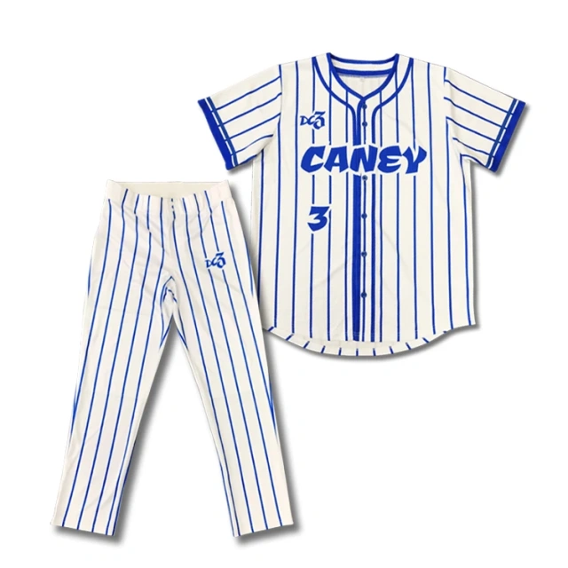 Custom Baseball Jersey Set Sublimation Design Classic Strip Team Sports Jersey Pants Set Baseball Uniform