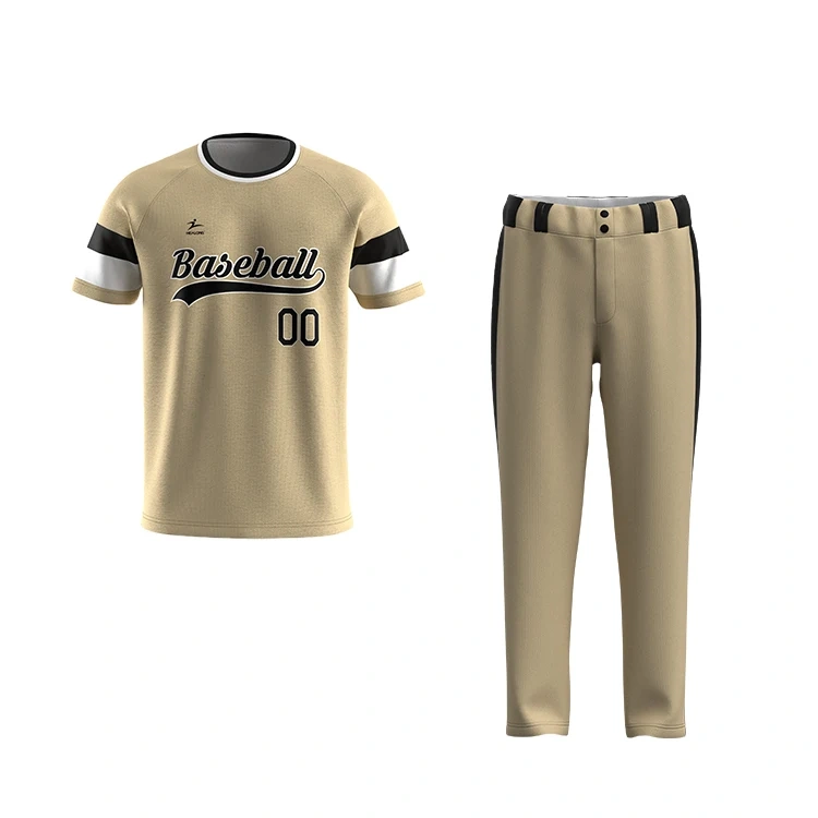 Custom Stripe Baseball Uniform Wholesale Plain Sublimation Logo Design Team Club Softball Jerseys Set
