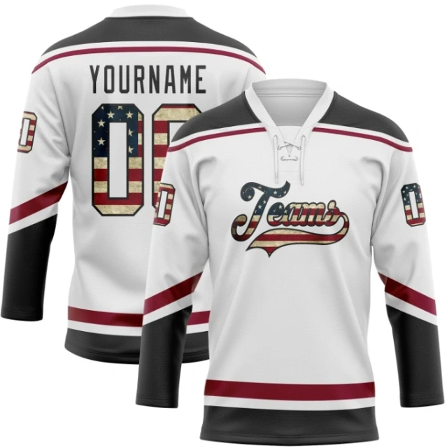 Sublimation Ice Hockey Jersey Polyester Team  Design Breathable Blank Ice Hockey Jersey