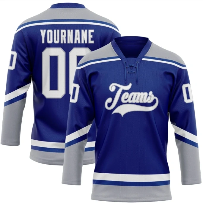 Sublimation Ice Hockey Jersey Polyester Team  Design Breathable Blank Ice Hockey Jersey