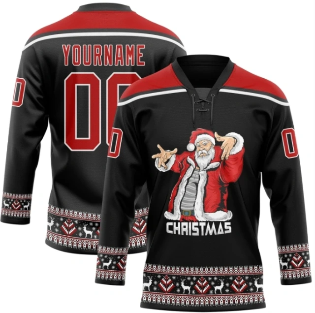Sublimation Ice Hockey Jersey Polyester Team  Design Breathable Blank Ice Hockey Jersey