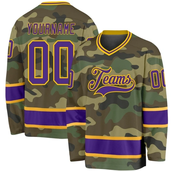 Sublimation Ice Hockey Jersey Polyester Team  Design Breathable Blank Ice Hockey Jersey