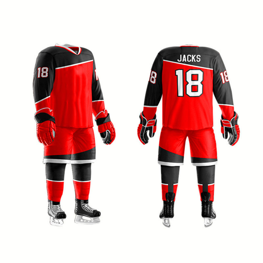 Wholesales Ice Hockey Uniform Comfortable Full Sleeve Shirts & Shorts Full Uniform