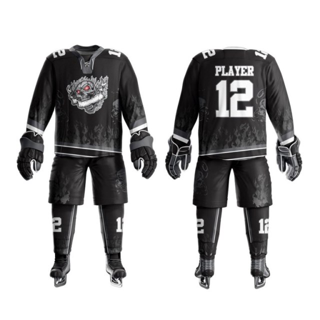 Wholesales Ice Hockey Uniform Comfortable Full Sleeve Shirts & Shorts Full Uniform