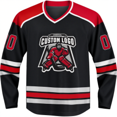 Personalized Custom Design Sublimation Ice Hockey Jersey 100% Polyester Embroidery OEM Customized Hockey Uniform