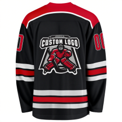 Personalized Custom Design Sublimation Ice Hockey Jersey 100% Polyester Embroidery OEM Customized Hockey Uniform