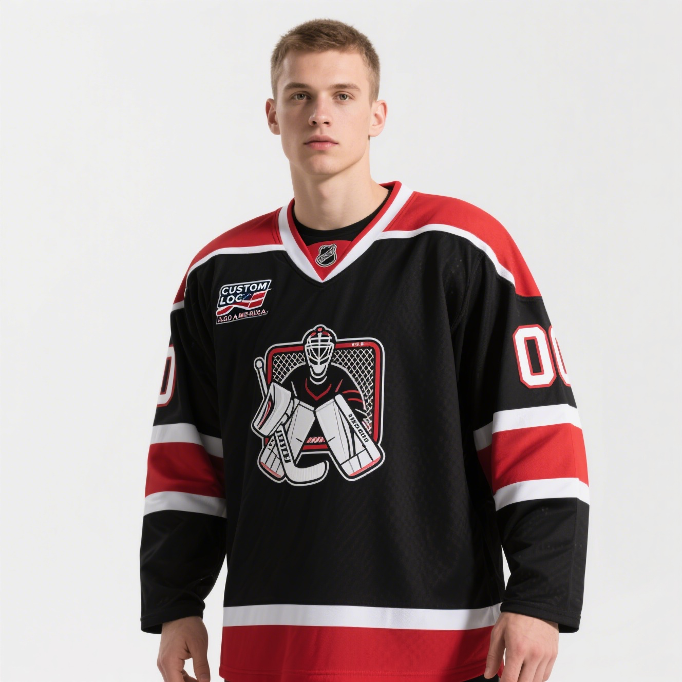 Personalized Custom Design Sublimation Ice Hockey Jersey 100% Polyester Embroidery OEM Customized Hockey Uniform
