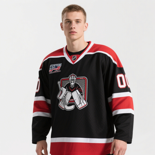 Personalized Custom Design Sublimation Ice Hockey Jersey 100% Polyester Embroidery OEM Customized Hockey Uniform