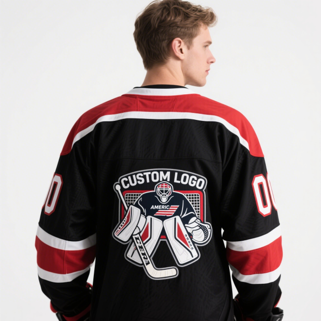 Personalized Custom Design Sublimation Ice Hockey Jersey 100% Polyester Embroidery OEM Customized Hockey Uniform