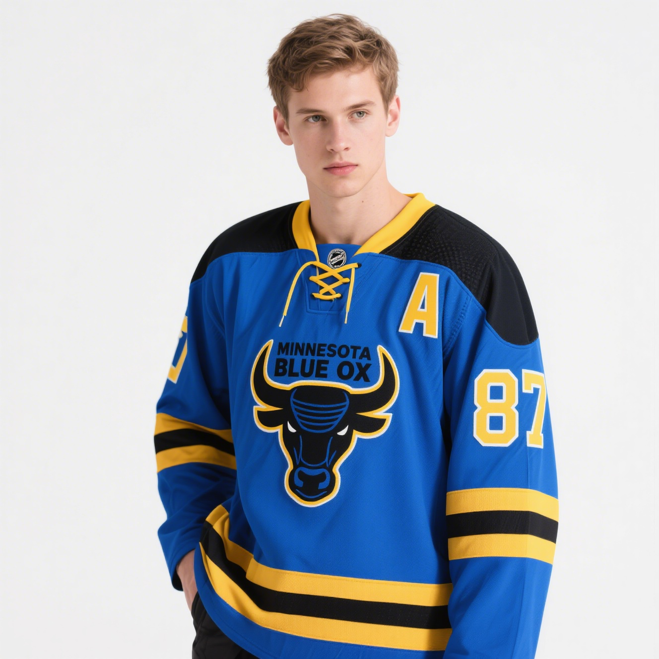 Quick-Dry Adult Youth Ice Hockey Jersey Breathable Uniform Neckline Drawstring for Team Practice