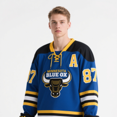Quick-Dry Adult Youth Ice Hockey Jersey Breathable Uniform Neckline Drawstring for Team Practice