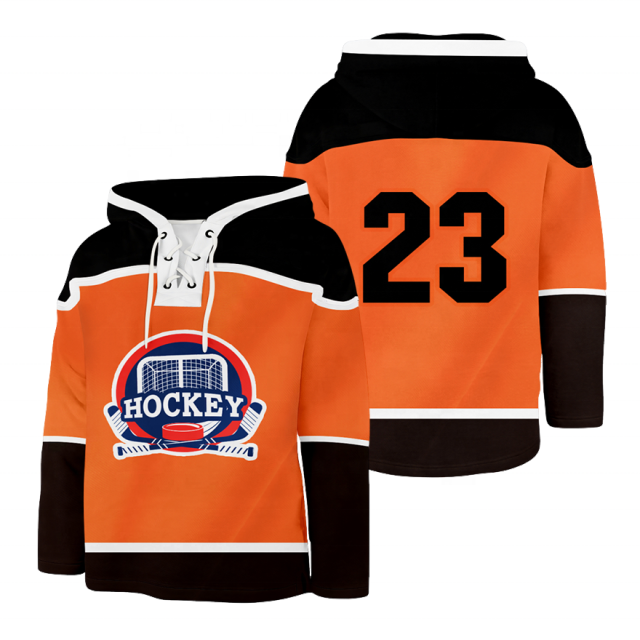 Breathable Ice Hockey Hoodies with lace Customized Logo Uniform Hockey Hoodies
