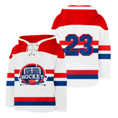 Breathable Ice Hockey Hoodies with lace Customized Logo Uniform Hockey Hoodies