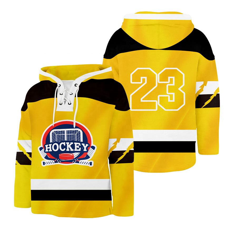 Breathable Ice Hockey Hoodies with lace Customized Logo Uniform Hockey Hoodies