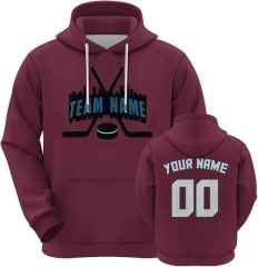 Custom Hockey Hoodies Design Your Own Team Name Number Hooded Sweatshirt for Men Women Youth