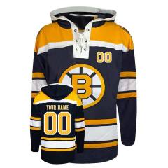 Top Quality Embroidery Custom Team Ice Hockey Hoodie Retro Freeze Pullover Jersey