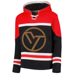 Wholesale Custom Sublimated Embroidered Logo Blank Hockey Jersey Hoodies With Laces