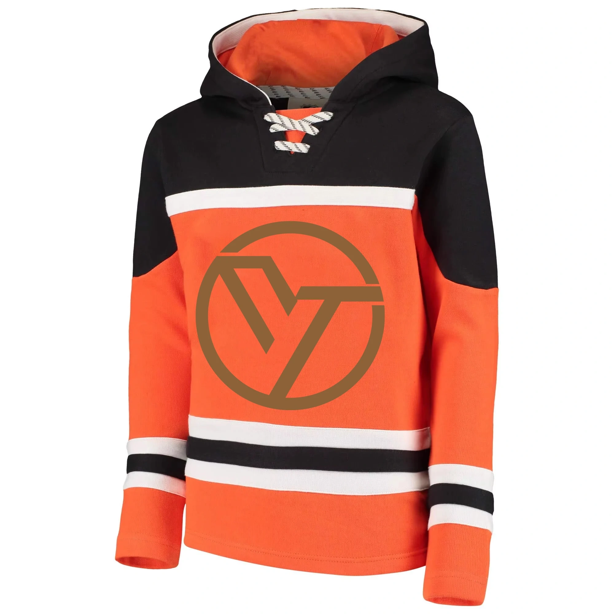 Wholesale Custom Sublimated Embroidered Logo Blank Hockey Jersey Hoodies With Laces