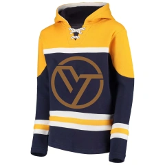 Wholesale Custom Sublimated Embroidered Logo Blank Hockey Jersey Hoodies With Laces