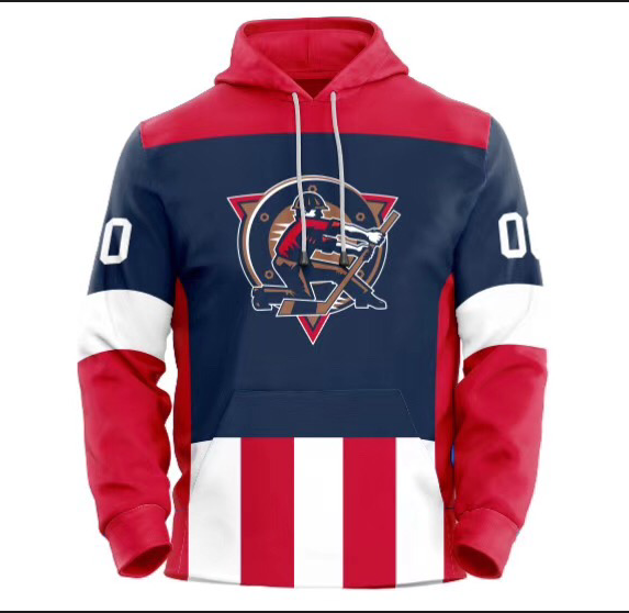 2025 New Design Fast Shipping Sublimation Custom Made Hockey Hoodie