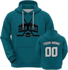 Custom Hockey Hoodies Design Your Own Team Name Number Hooded Sweatshirt for Men Women Youth Personalized Hockey Gift