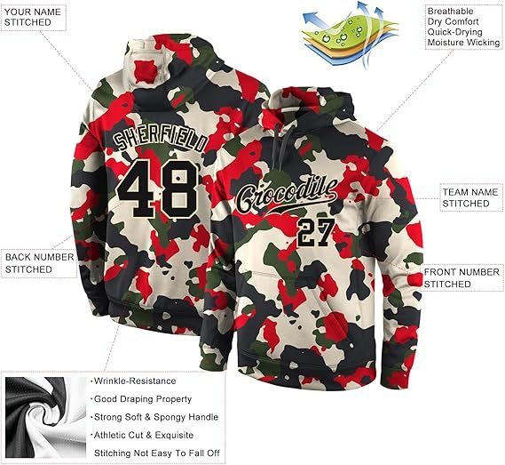 Custom Embroidery Hockey Hoodie Latest Design 5Xl Plus Size Sublimation Training Ice Hockey Jersey Basics Cotton Blended