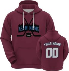 Custom Hockey Hoodies Design Your Own Team Name Number Hooded Sweatshirt for Men Women Youth Personalized Hockey Gift
