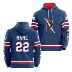 100% Heavyweight Pullover Ice Hockey Hoodie with Custom Embroidered Logo Sublimation Printing Men's Ice Hockey Wear