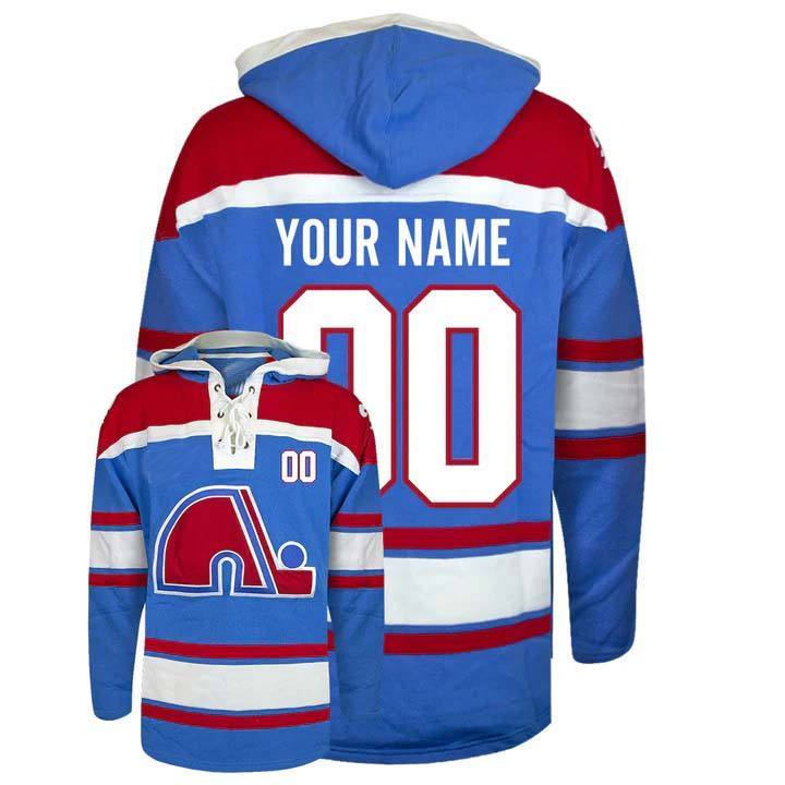 Bespoke Ice Hockey Sweatshirts Thick Thermal Hoodie Full Color Sublimation Raised Embroidery Custom Team Name Number Adult Sizes
