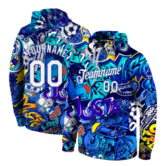 Men's Best Custom Sublimation Hockey Jersey Hoodie 100% Polyester for Winter Use