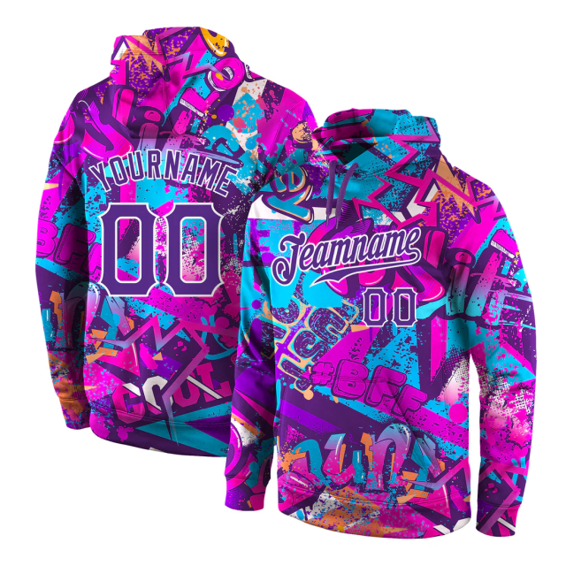 Men's Best Custom Sublimation Hockey Jersey Hoodie 100% Polyester for Winter Use