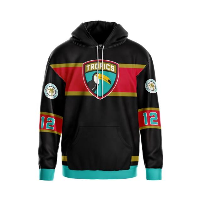 Custom Men's Cotton Ice Hockey Hoodie Blank Sweatshirt Puck Embroidery Lace Up Personalized Hockey Wear