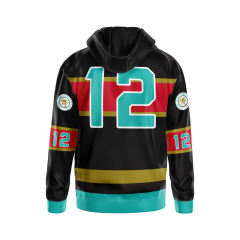 Custom Men's Cotton Ice Hockey Hoodie Blank Sweatshirt Puck Embroidery Lace Up Personalized Hockey Wear