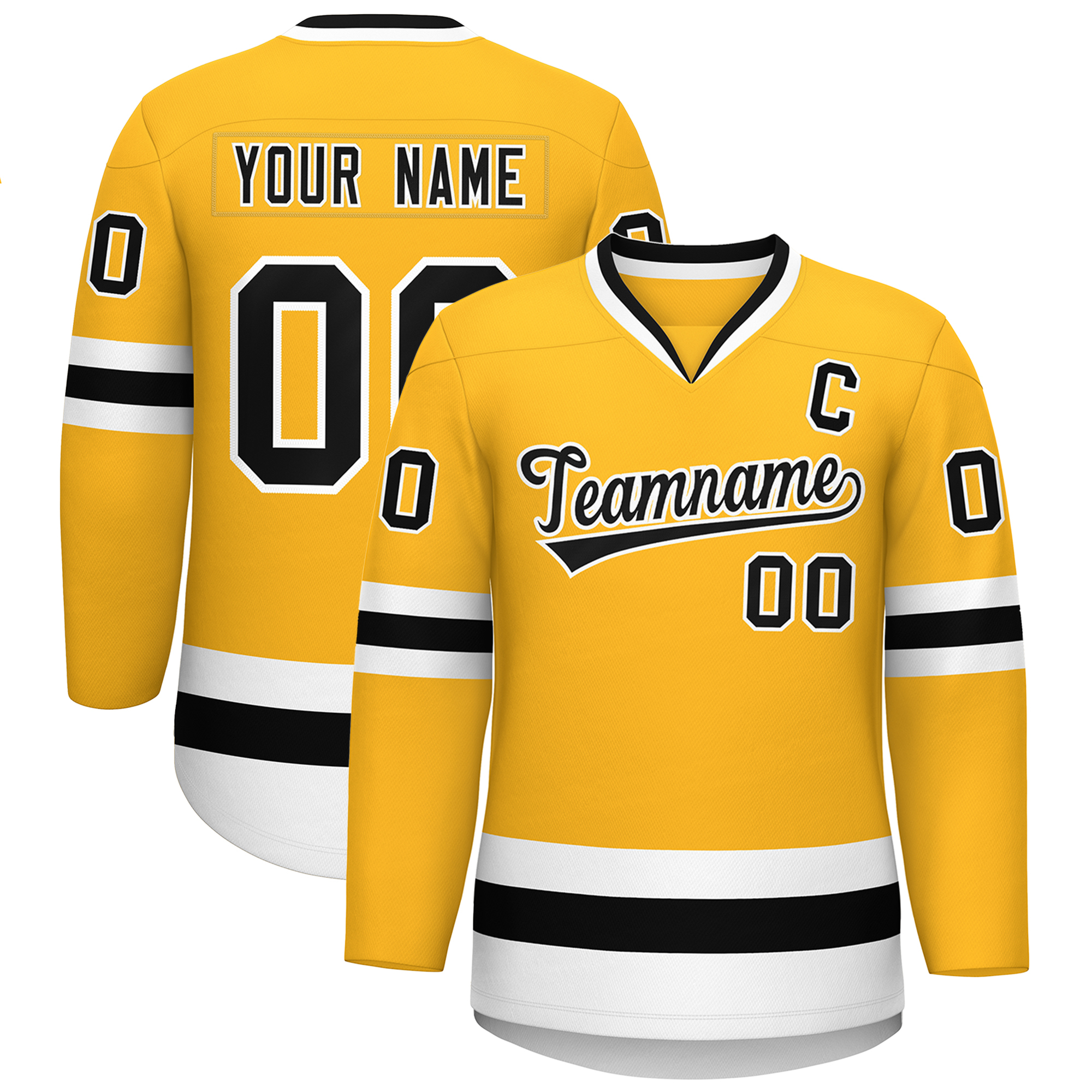 Customized Embroidery Hockey Jerseys Men's Ice Hockey Team Uniforms V neck