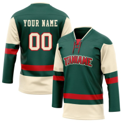 Ice Hockey Jerseys Sublimation Printing Custom Team Name Hockey Training Uniforms with lace