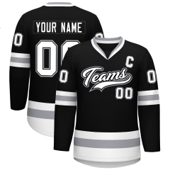 Customized Embroidery Hockey Jerseys Men's Ice Hockey Team Uniforms V neck