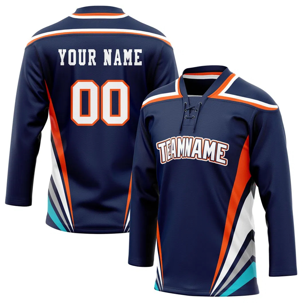 Ice Hockey Jerseys Sublimation Printing Custom Team Name Hockey Training Uniforms with lace