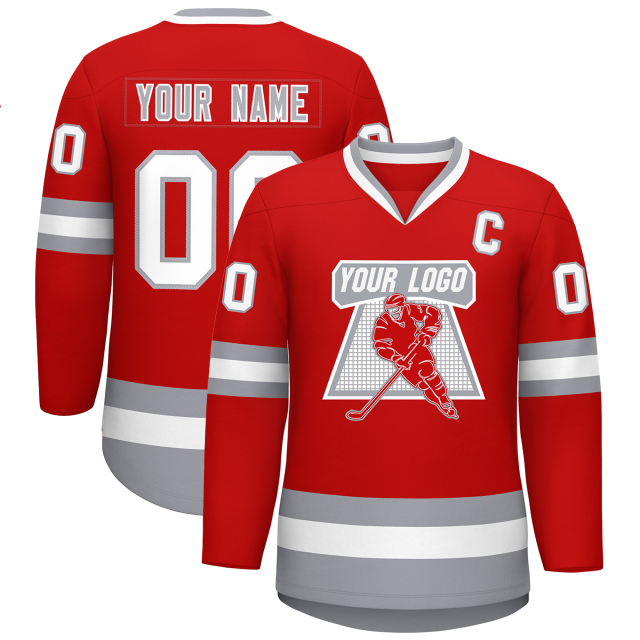 Customized Sublimated Hockey Jerseys Breathable Mesh Ice Hockey Team Uniforms