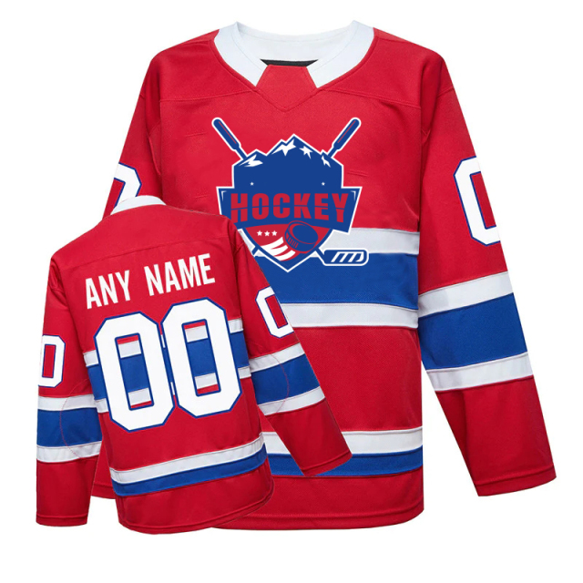 100% Polyester Hockey Jersey Custom Hockey Wear Sublimation Team Ice Hockey Jersey