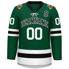 Custom Logo Name V neck lace up Ice Hockey Jersey Sublimation Printed Hockey Sportswear