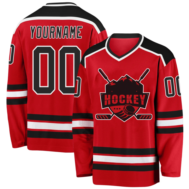 Vneck Custom Ice Hockey Jerseys Sublimated Hockey Uniform Breathable Ice Hockey Wear