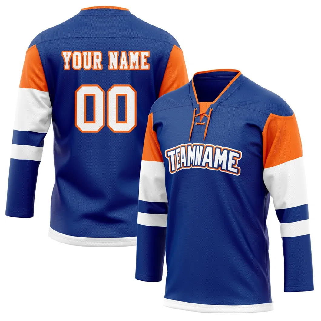 Ice Hockey Jerseys Sublimation Printing Custom Team Name Hockey Training Uniforms with lace