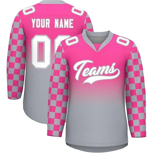 New 2025 Sublimation Ice Hockey Jersey Printing Quick Dry Breathable Ice Hockey Jersey